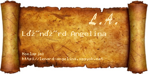Lénárd Angelina névjegykártya
